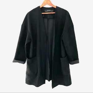 Zara | faux suede black blazer/jacket